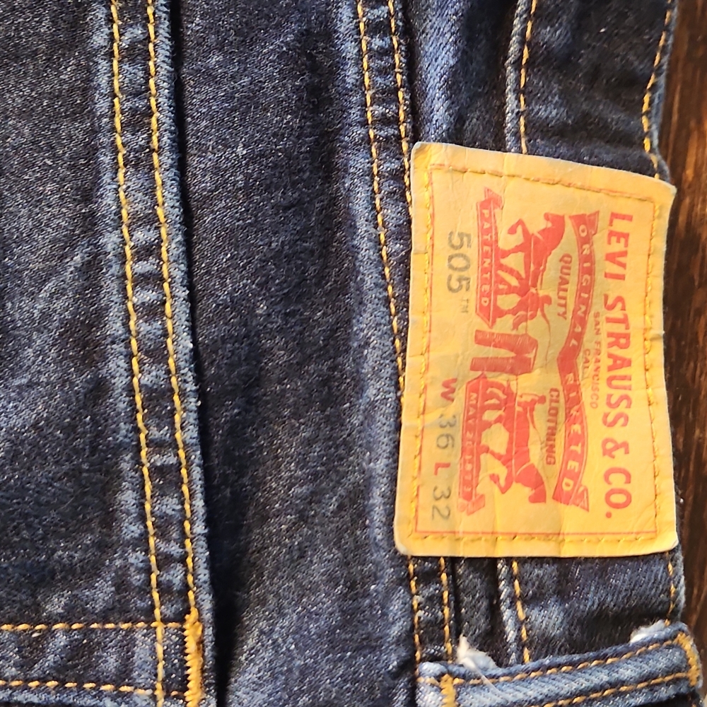 Levi's Indigo Denim Pants 505 Size 36x32